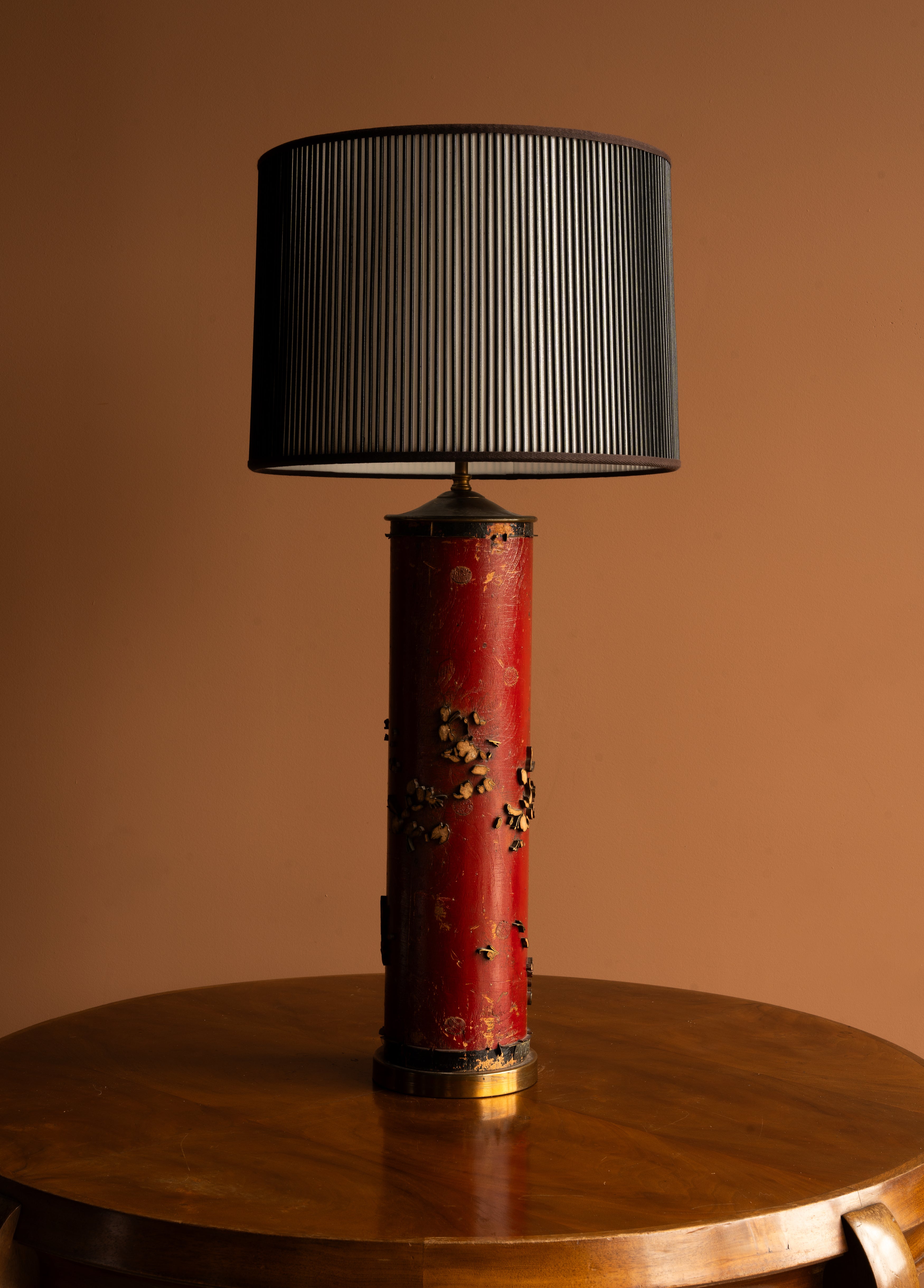 Antique Wallpaper Roller Table Lamp