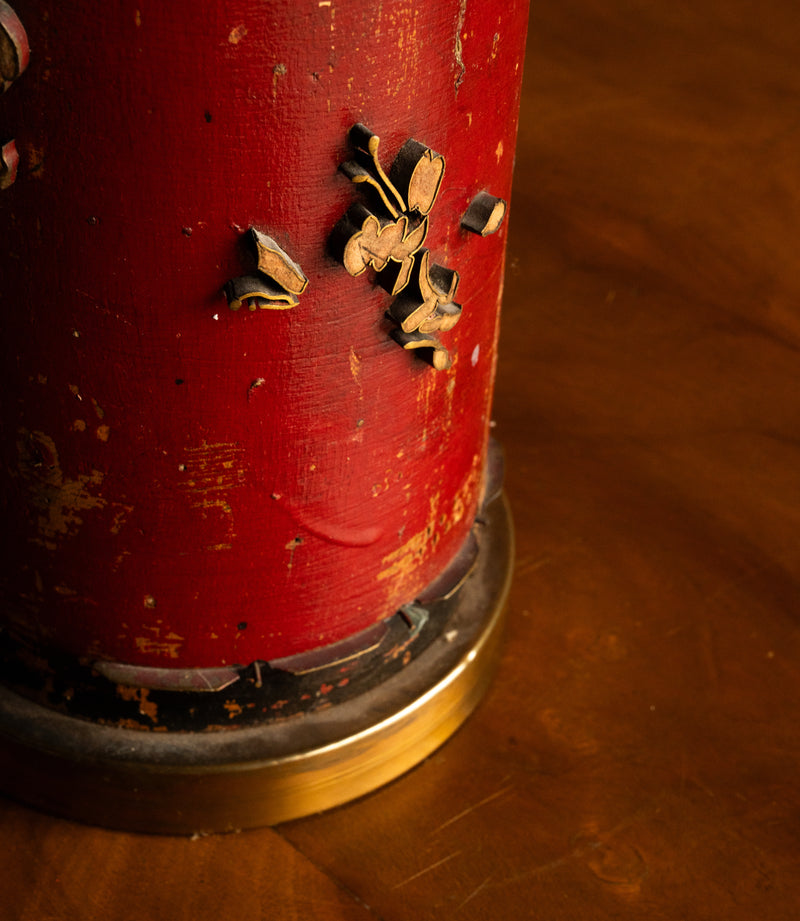 Antique Wallpaper Roller Table Lamp