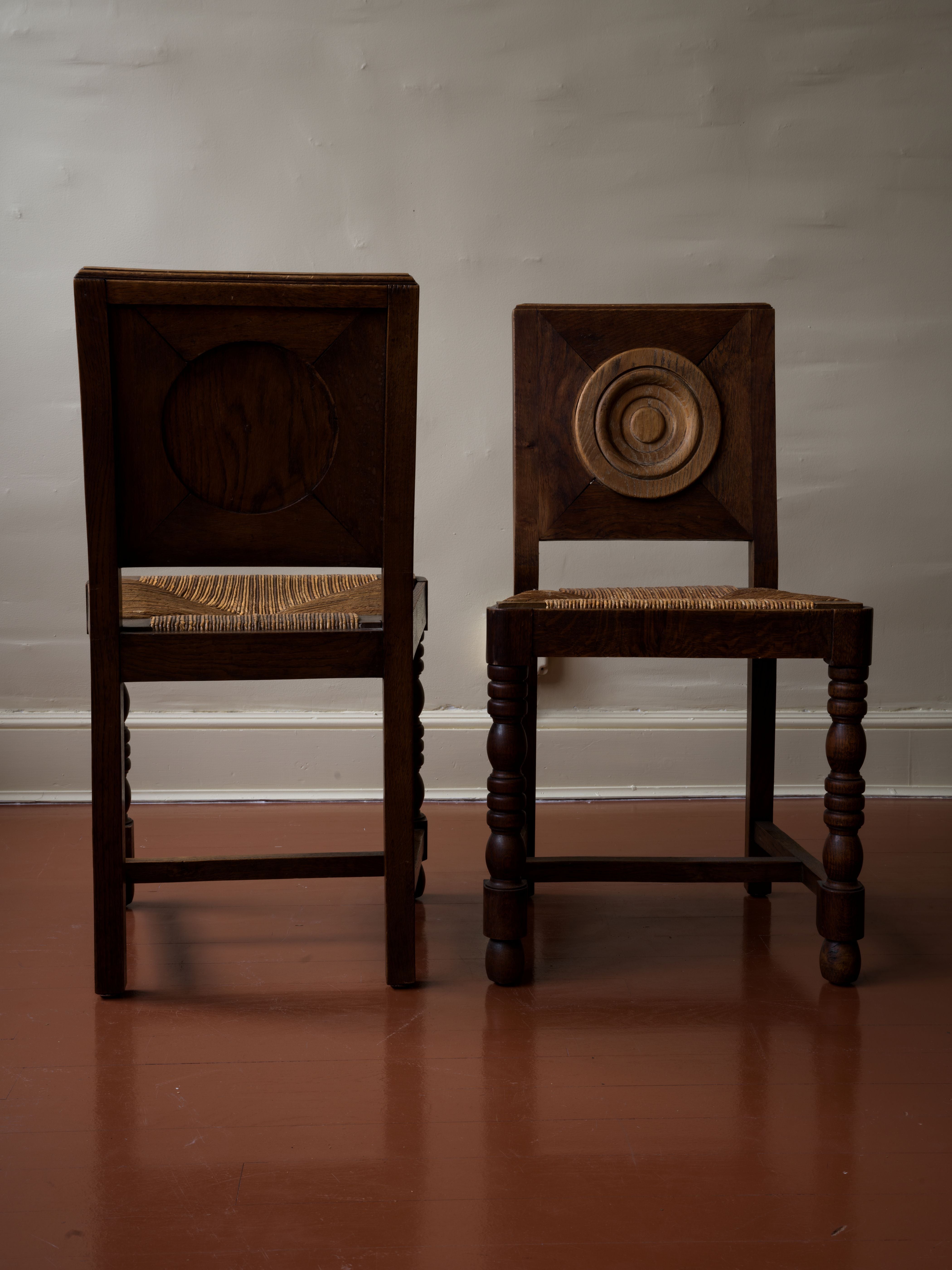 Dudouyt Side Chairs, Pair