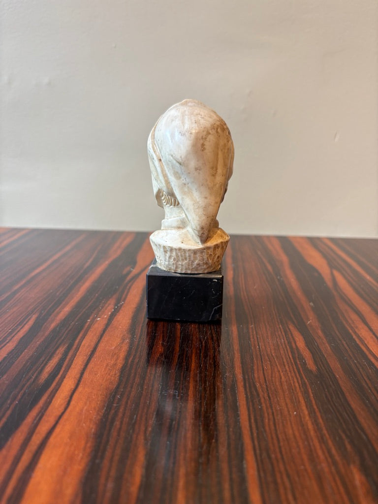 Dante Alighieri Ivory & Marble Bust