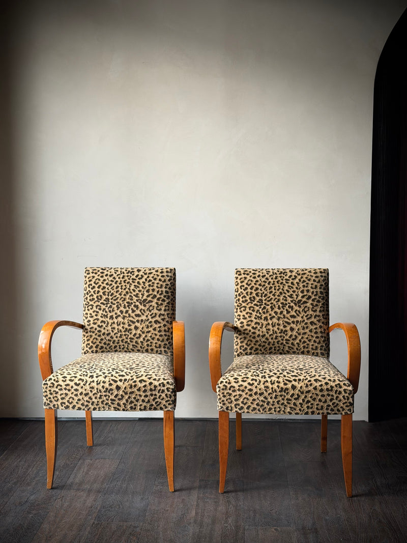 Deco Arm Chairs, Pair