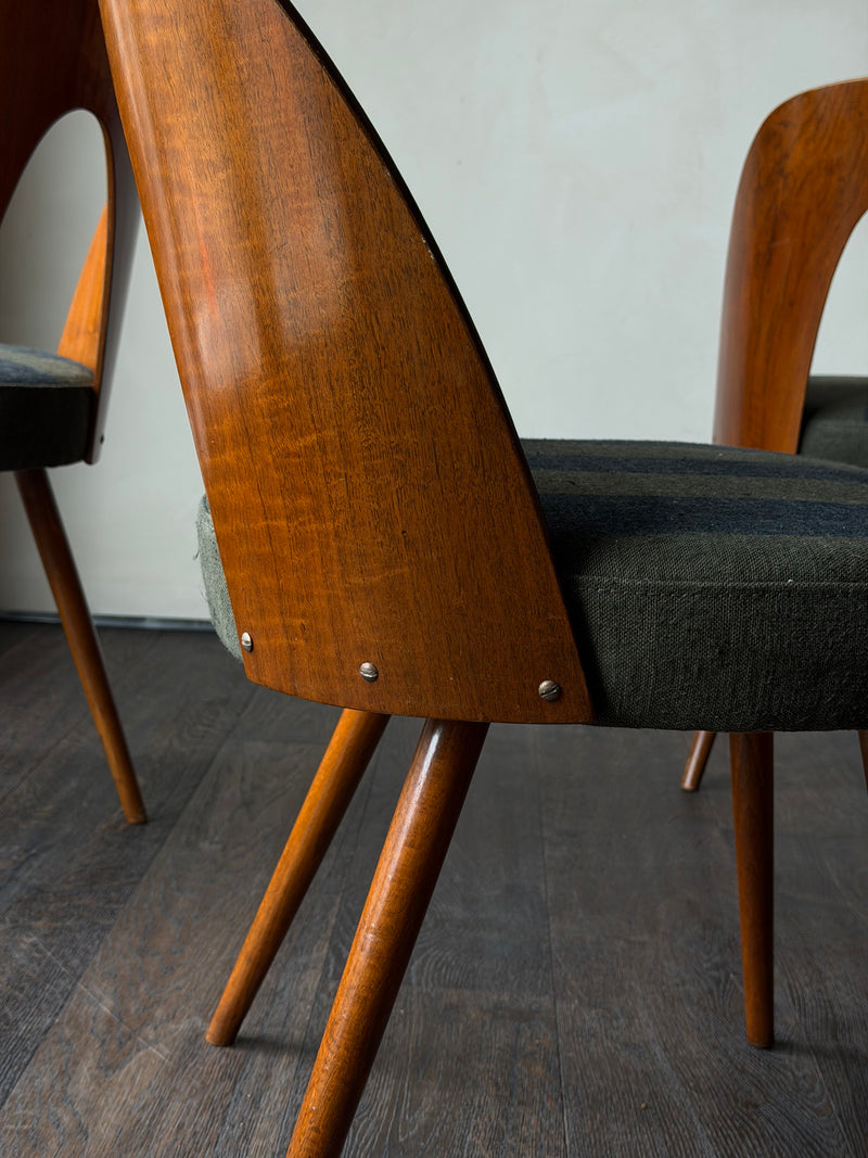 Sculpted Italian Dining Chairs, Six