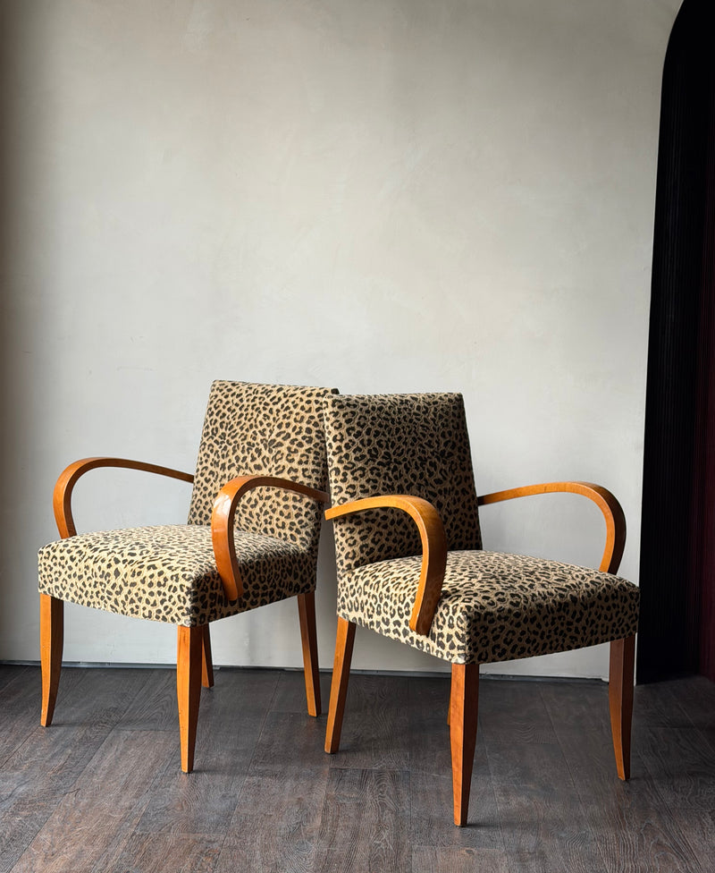 Deco Arm Chairs, Pair