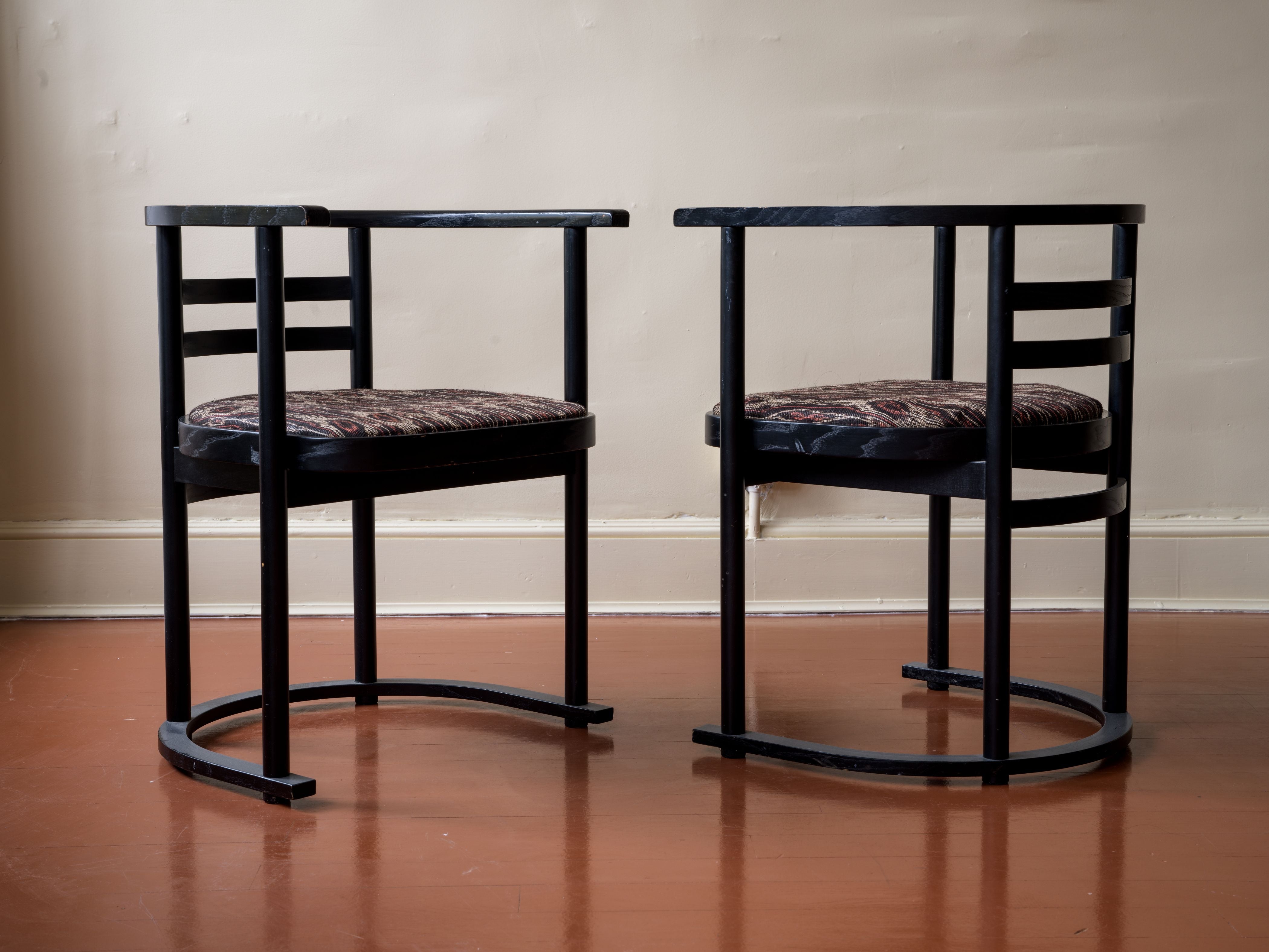 John R. Eckel Jr. Bauhaus Style Chairs, Pair