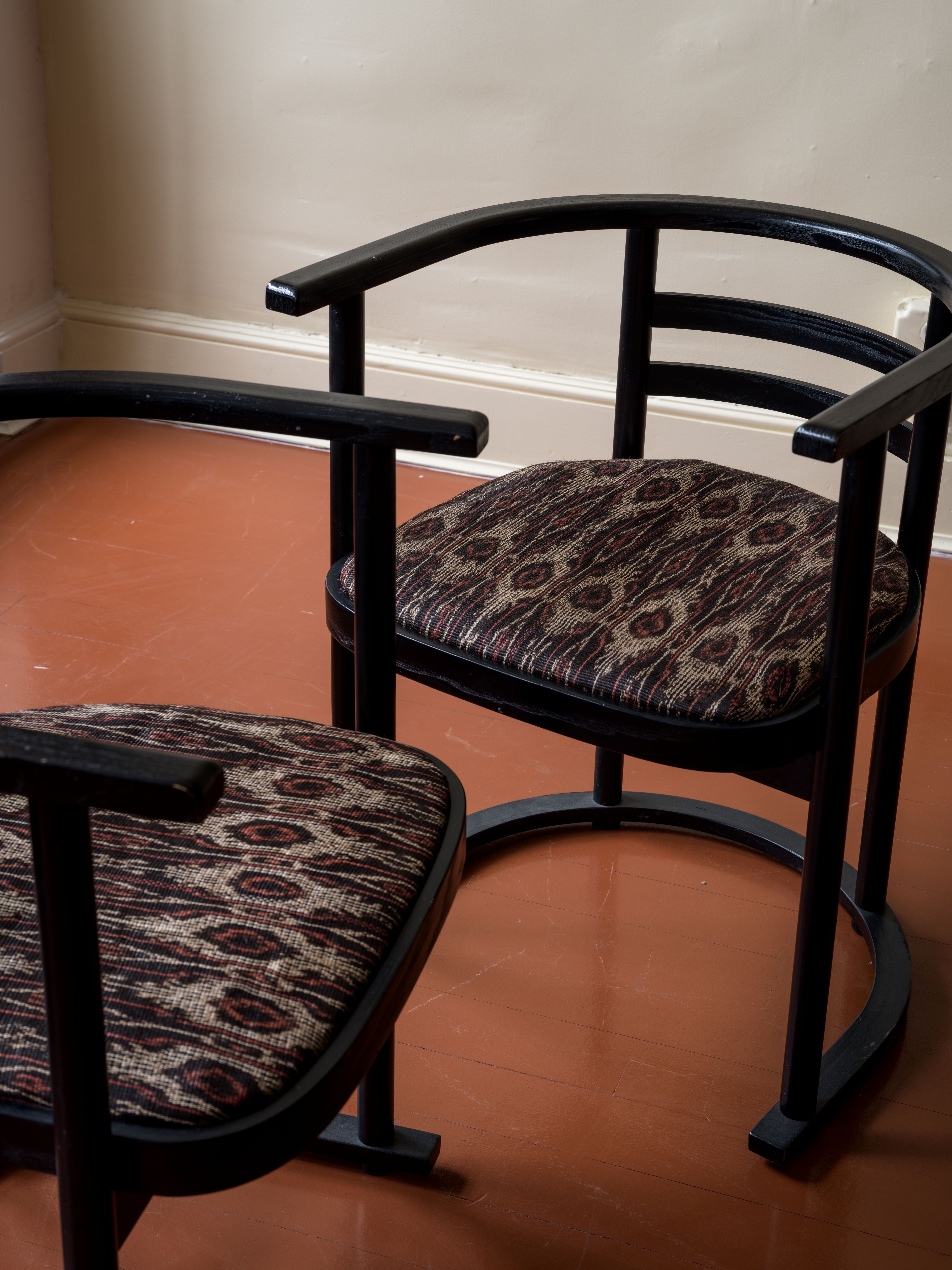John R. Eckel Jr. Bauhaus Style Chairs, Pair