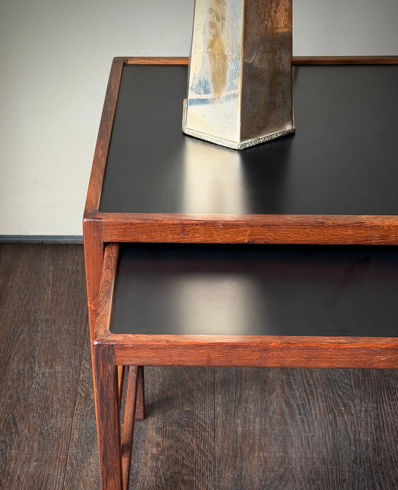 Pair of Danish Modern Rosewood Nesting Tables, Attr. to Kurt Østervig for Jason Møbler