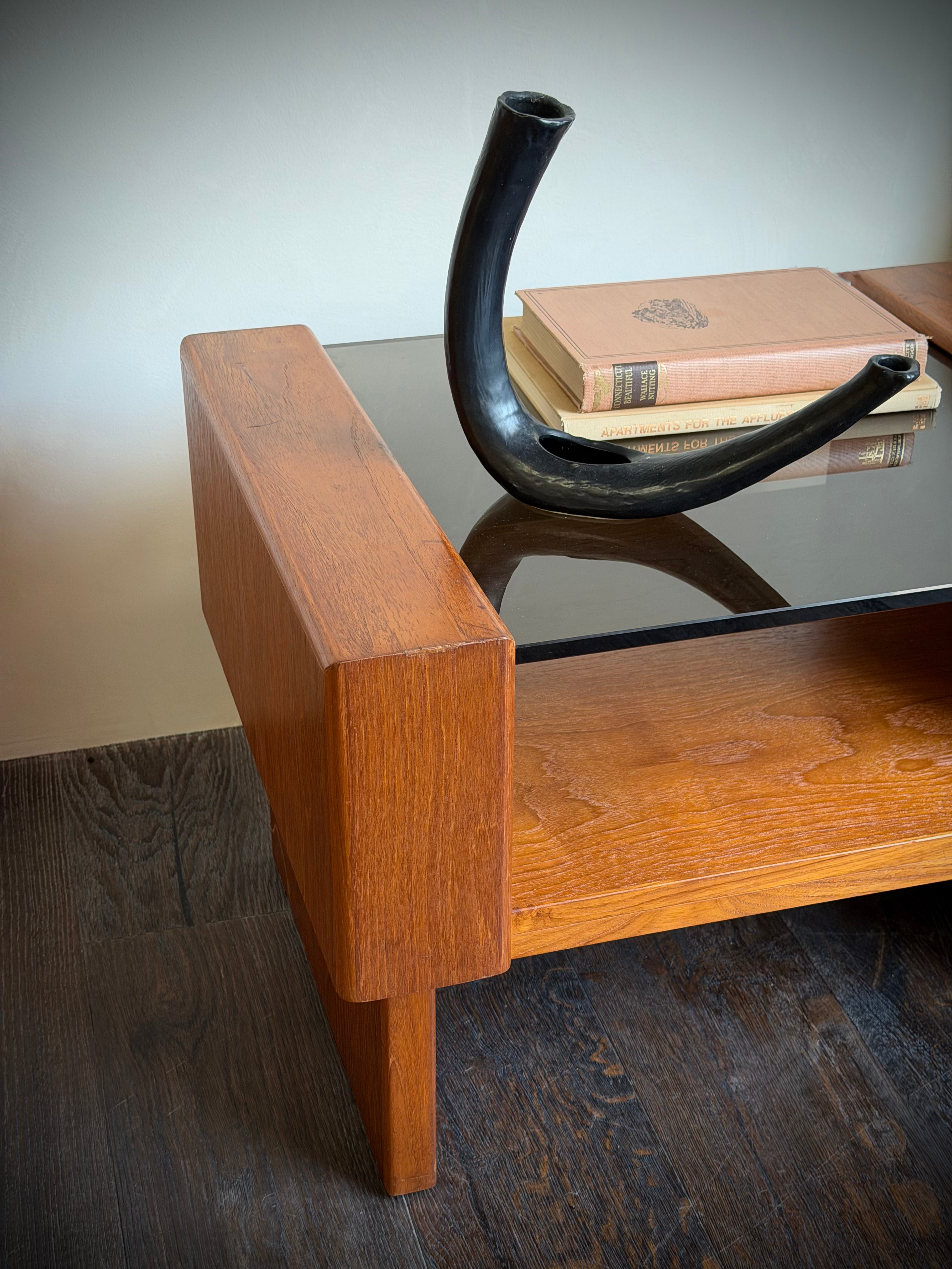 Side Table Black Glass