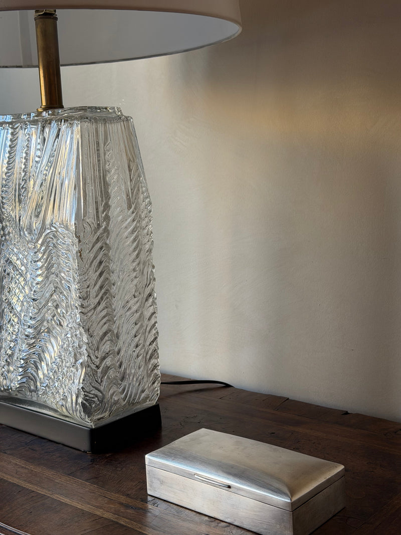 Sculptural Glass Table Lamp