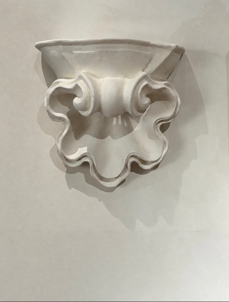 Art Deco Plaster Shell Wall Sconce att. Jean-Charles Moreux