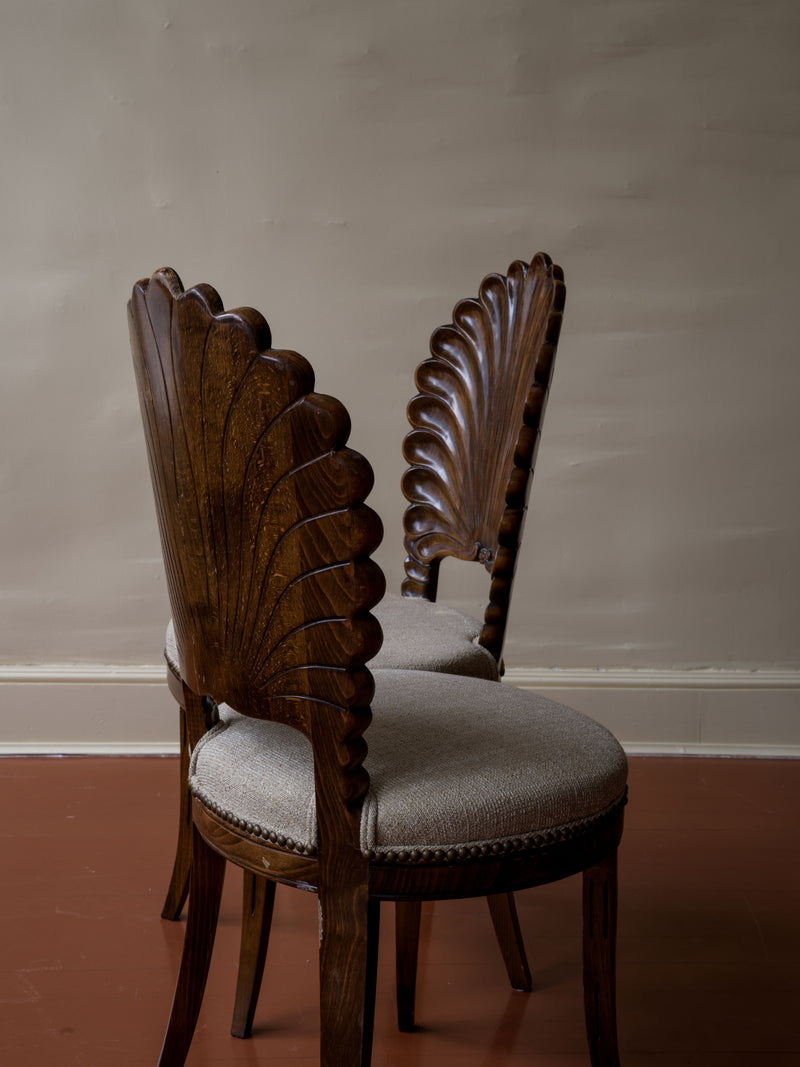 Grotto Style Side Chairs, Pair