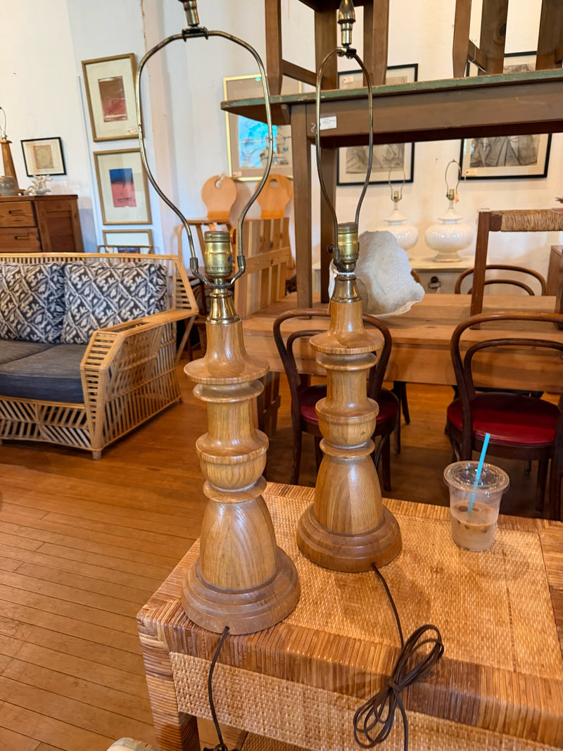 Turned Wood Lamps