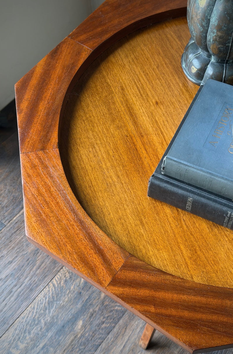 Italian Modernist Wood Side Table, 1950s