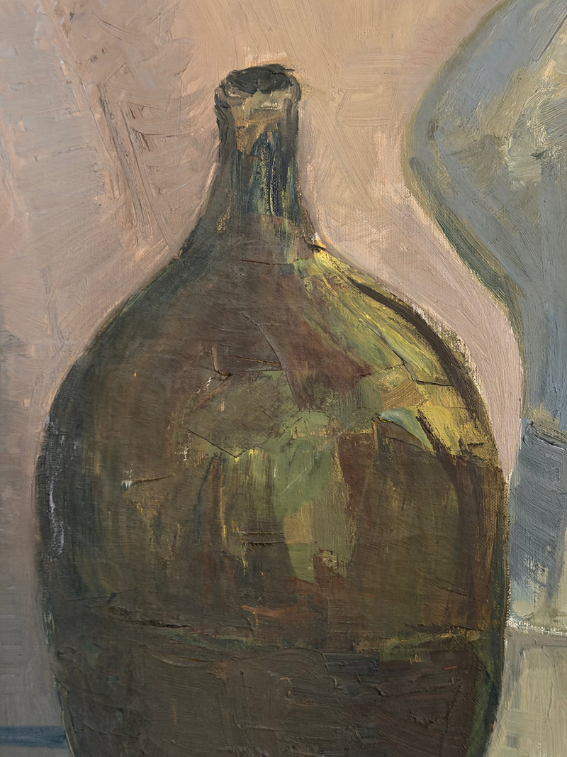 Mid Century Still Life with Bust, Vase and Books