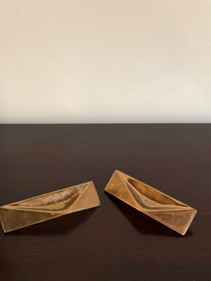 Vintage Sculptural Brass Objects, 2 available