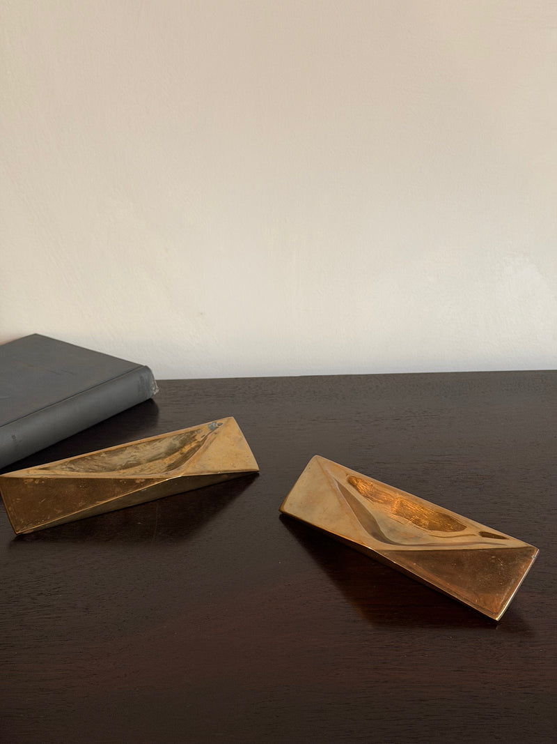 Vintage Sculptural Brass Objects, 2 available