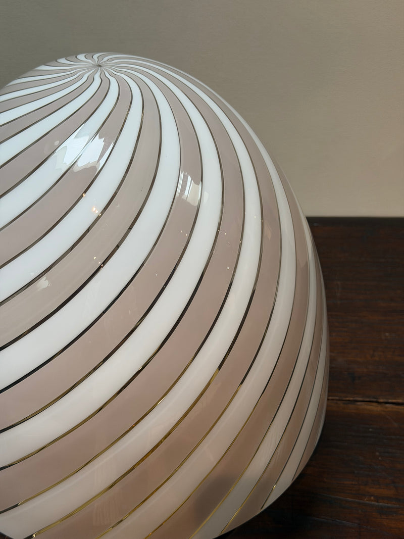 Murano Glass Domed LT 394 Table Lamp by Carlo Nason for Mazzega, 1970s