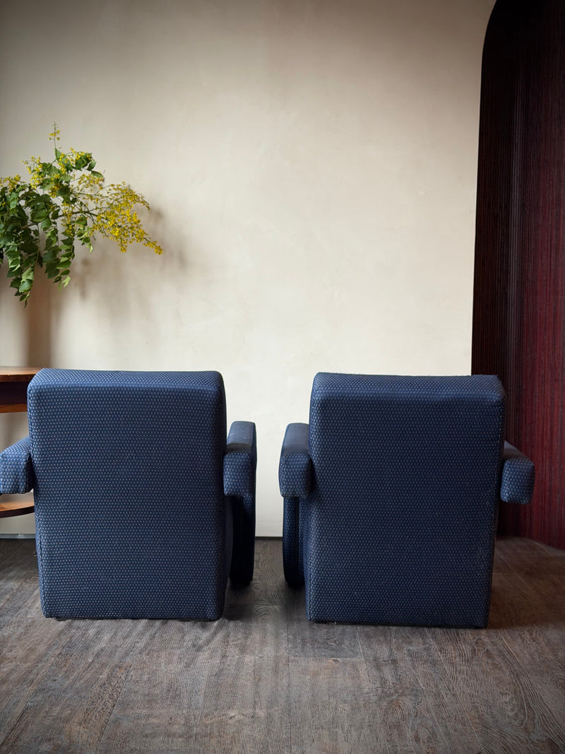 Rietveld Cassina Utrecht Lounge Chairs, Pair