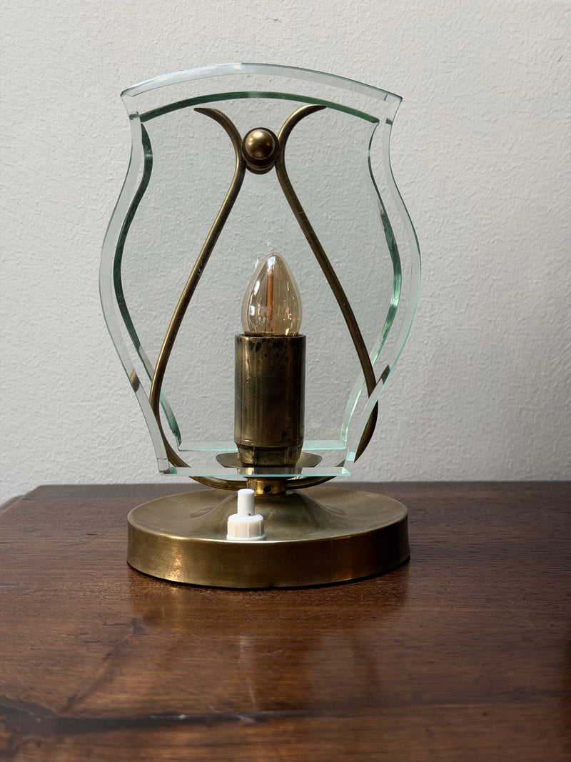 Mid Century Italian Glass Table Lamp