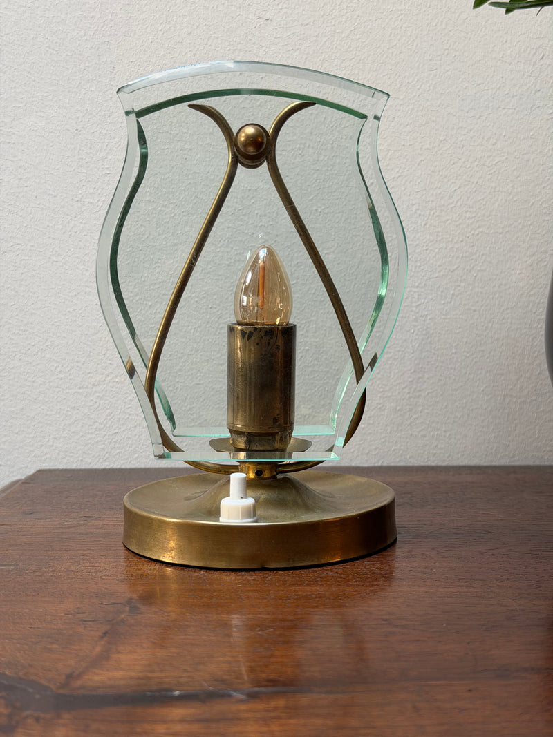 Mid Century Italian Glass Table Lamp