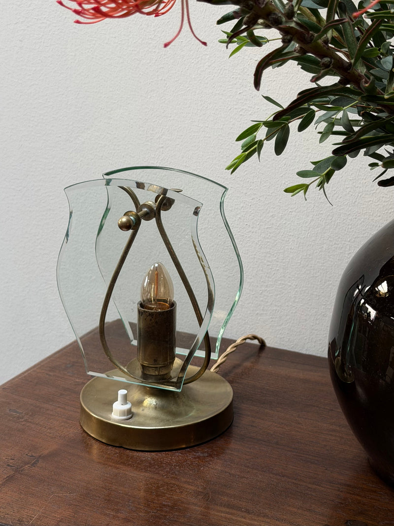 Mid Century Italian Glass Table Lamp