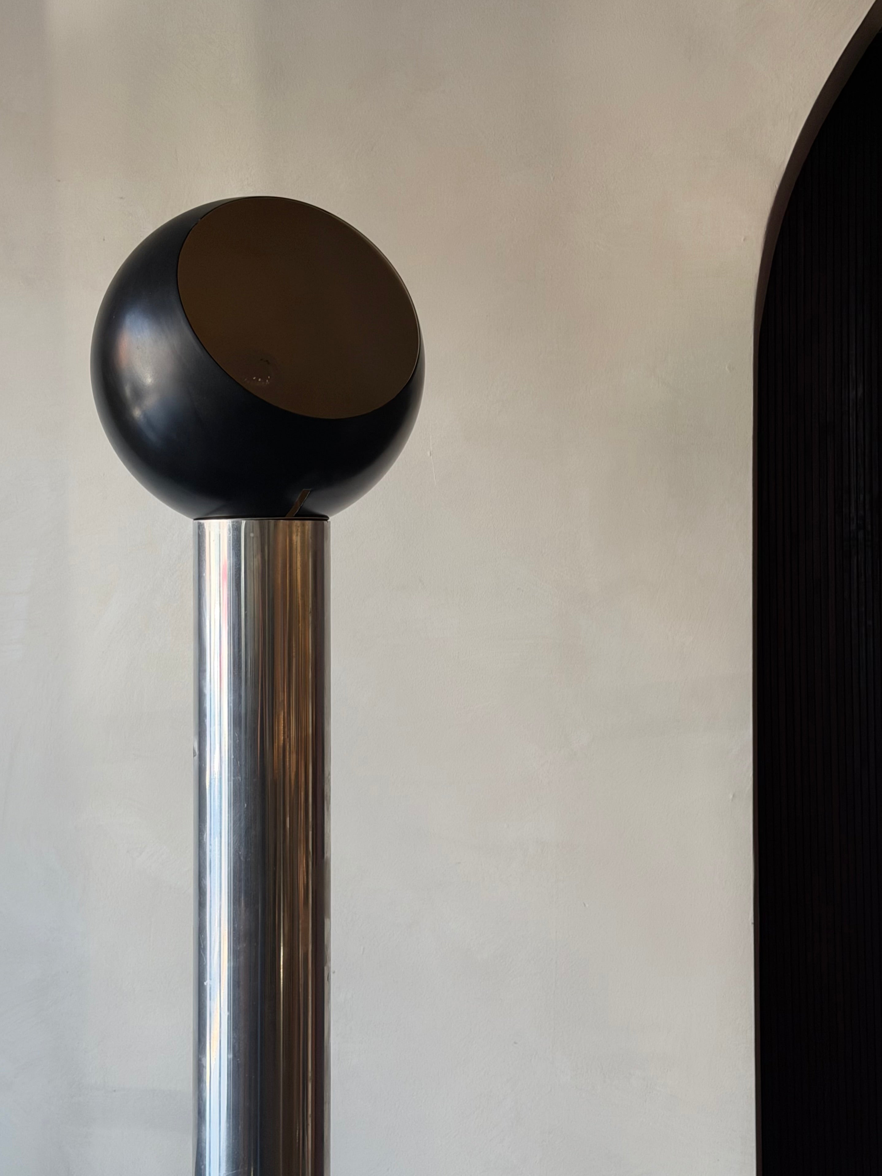 Italian Chrome Adjustable Floor Lamp, 1970s