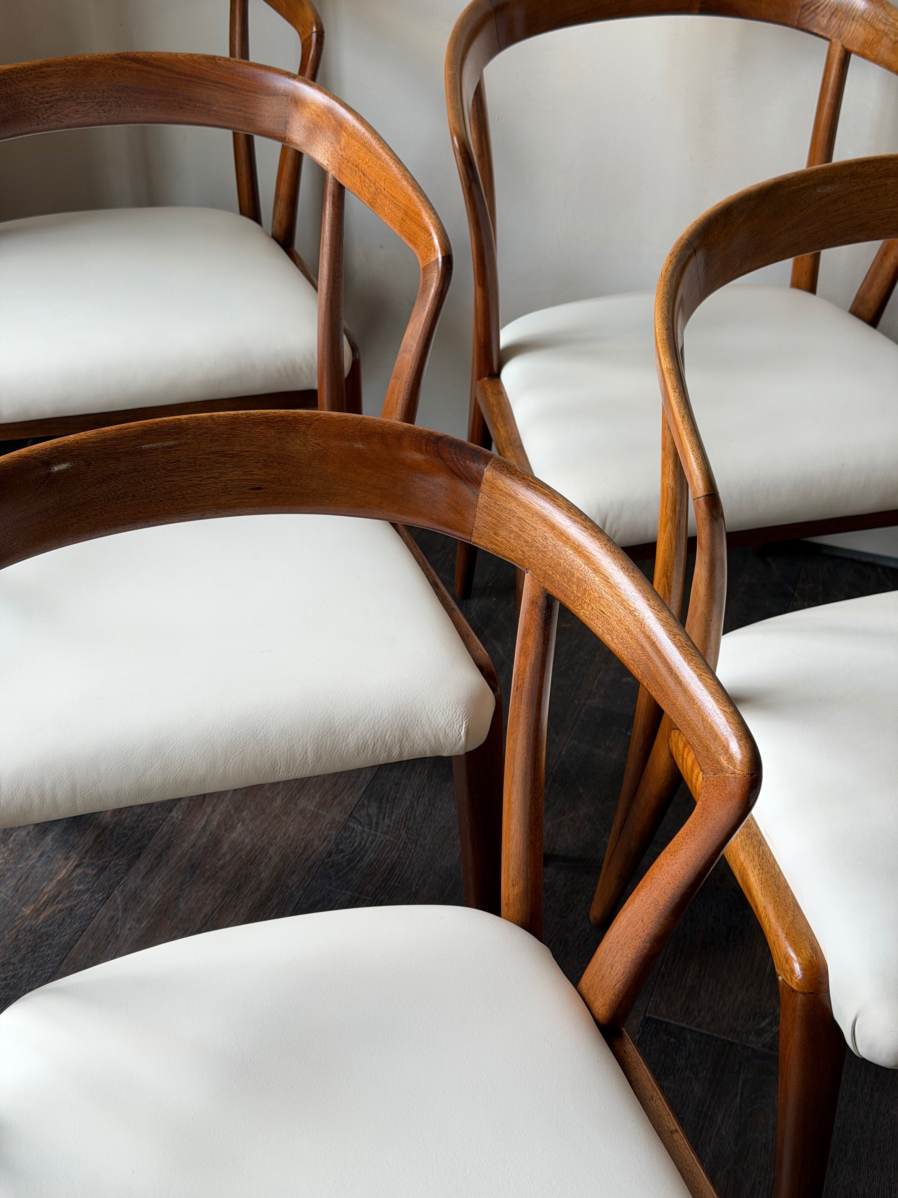 Bertha Schaefer Walnut Dining Chairs, Set of 10