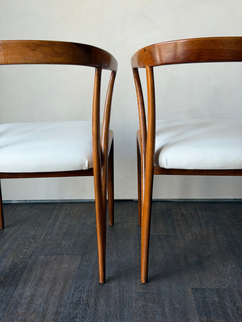 Bertha Schaefer Walnut Dining Chairs, Set of 10