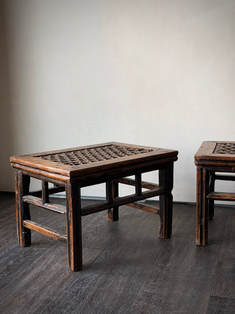 19th Century Chinese Provincial Stools, Pair
