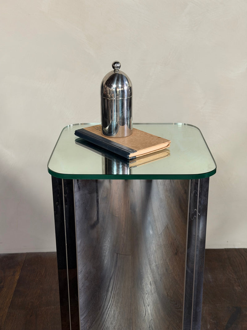 C. Jeré Chrome Pedestal Side Table, c. 1970s