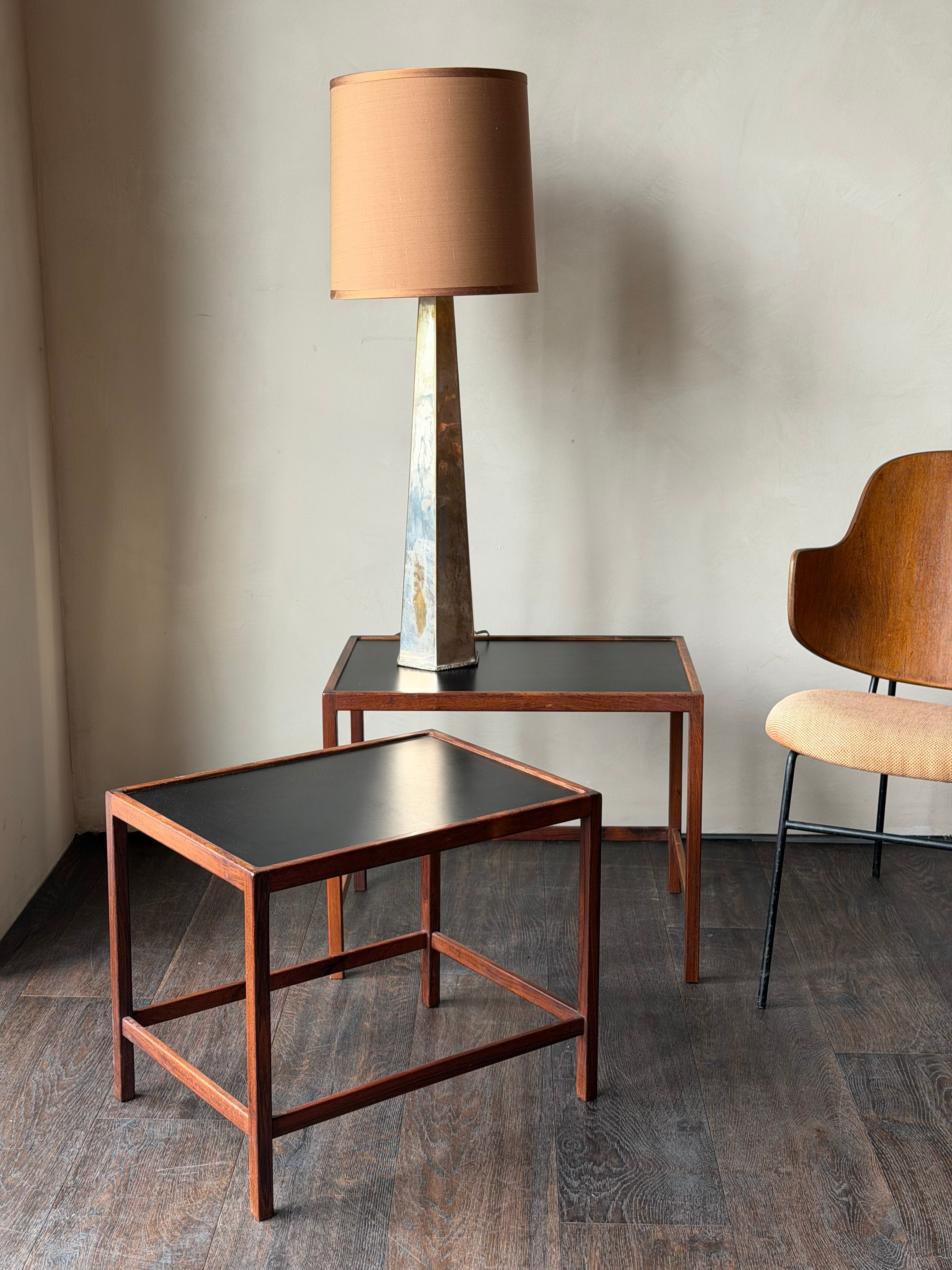 Pair of Danish Modern Rosewood Nesting Tables, Attr. to Kurt Østervig for Jason Møbler
