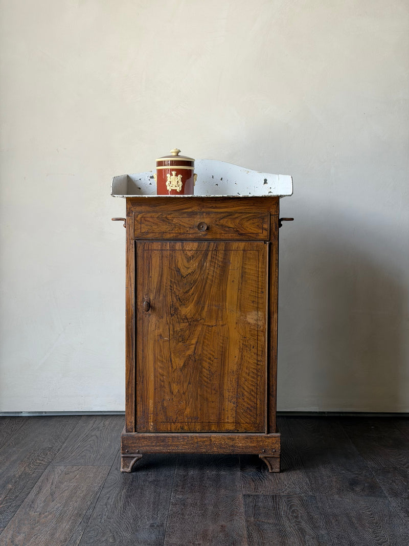 Vintage Faux Bois Metal Bathroom Cabinet