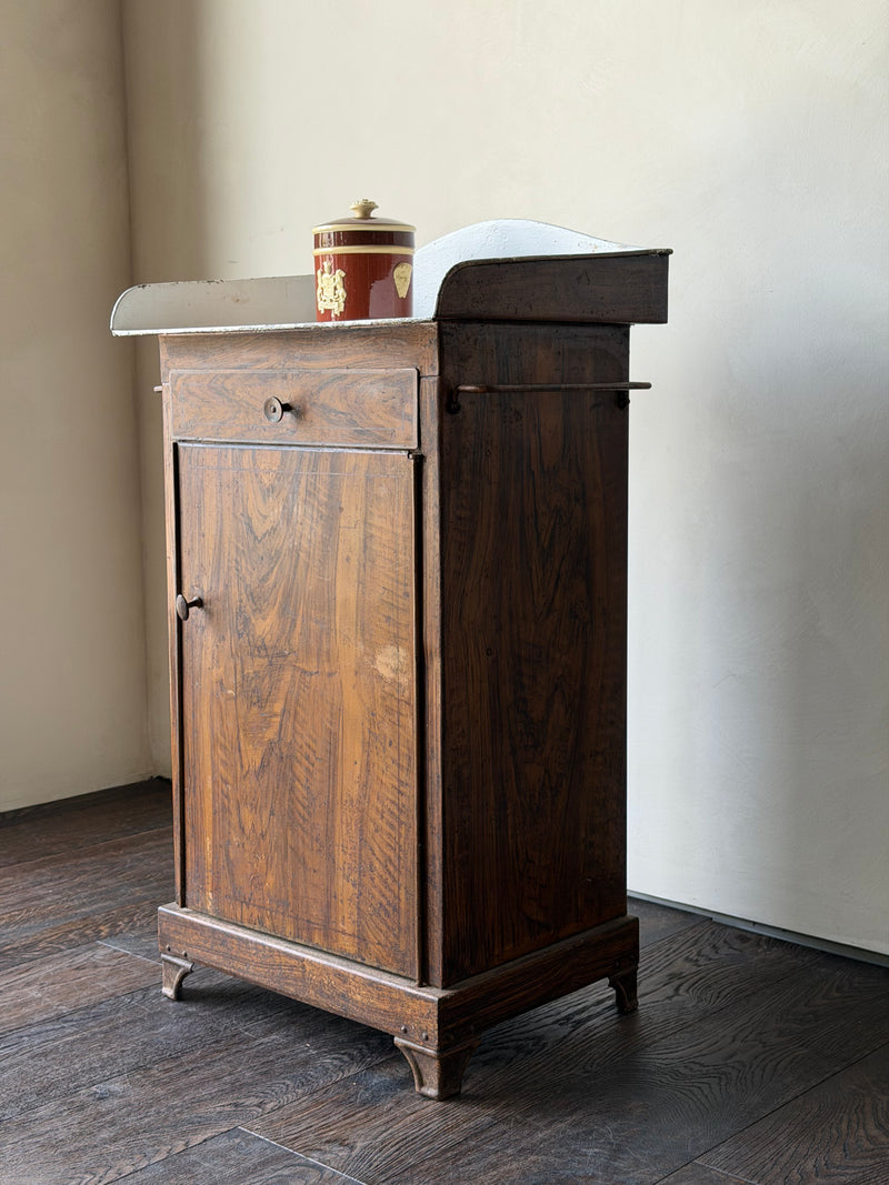 Vintage Faux Bois Metal Bathroom Cabinet