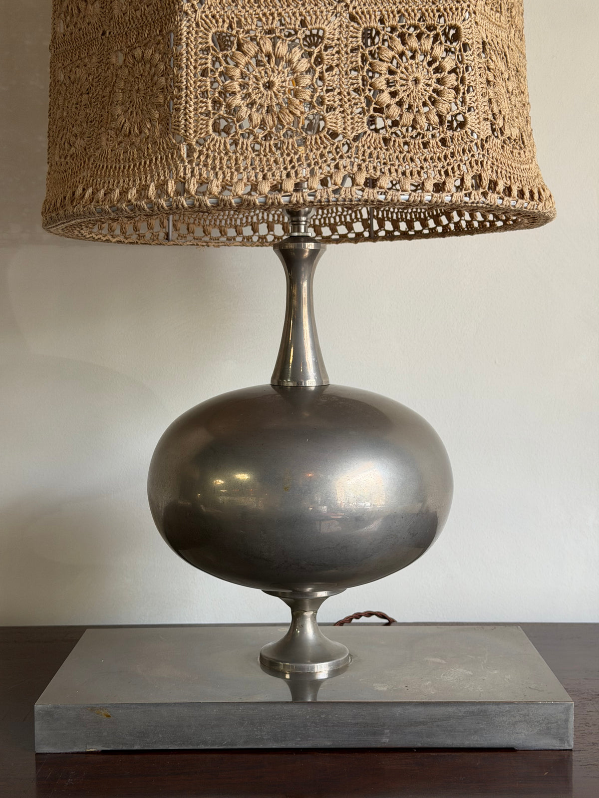 Sculptural Metal Table Lamp