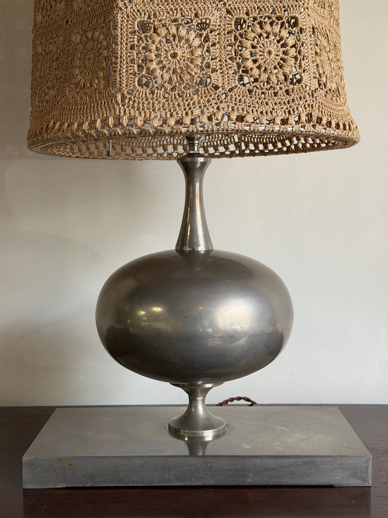 Sculptural Metal Table Lamp