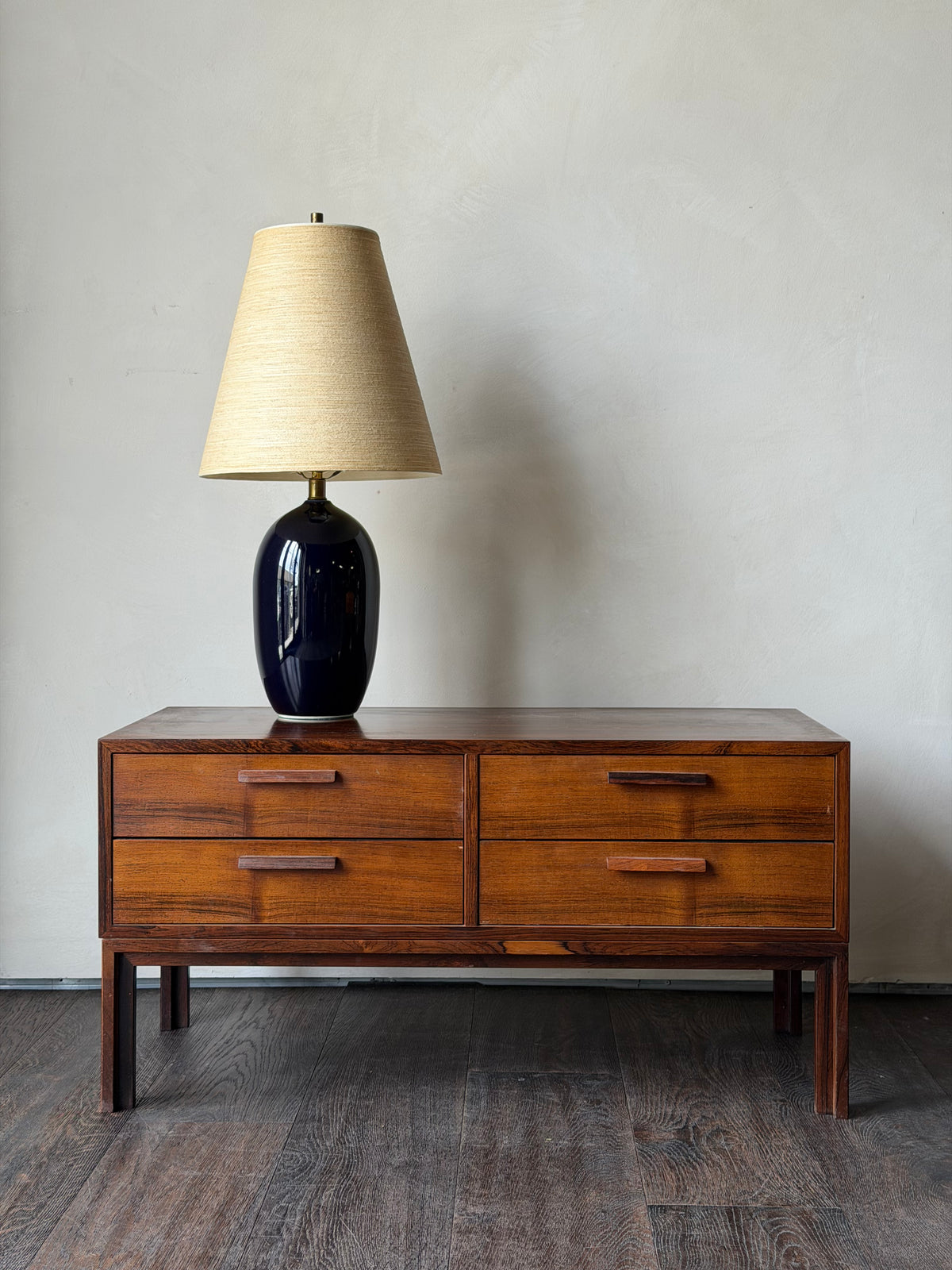 Gunnar & Lotte Bostlund Navy Blue Glaze Lamp