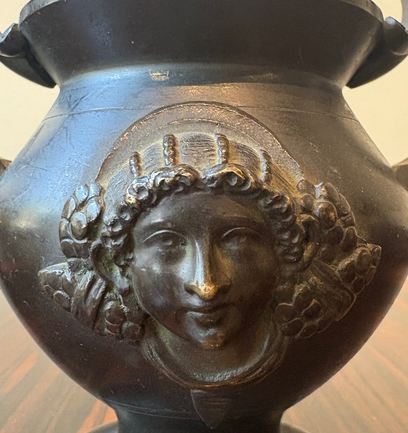 Antique Bronze Loving Cups, Pair