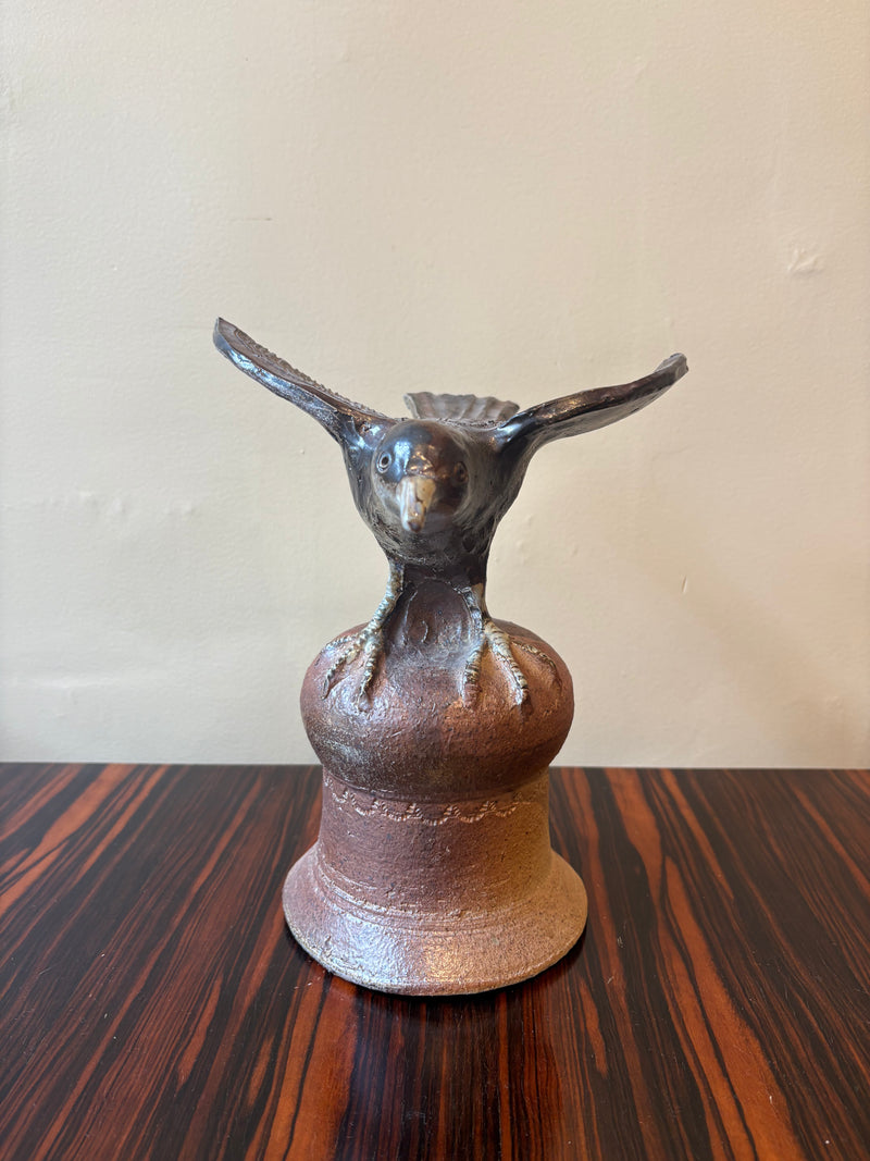 Glazed Bird Sculpture by Caret