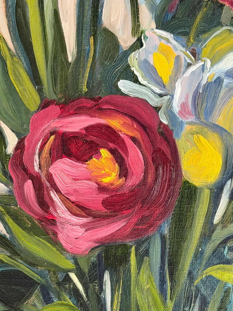 Vintage Floral Still Life Painting