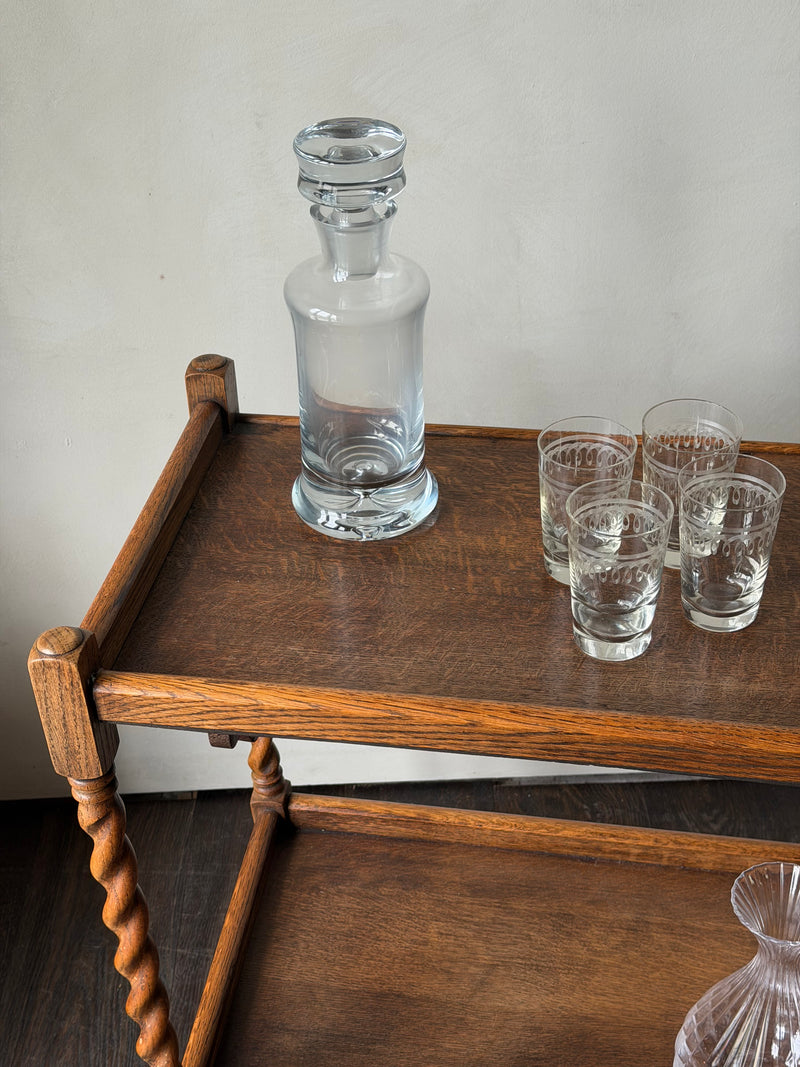 English Barley Twist Drinks Bar Cart