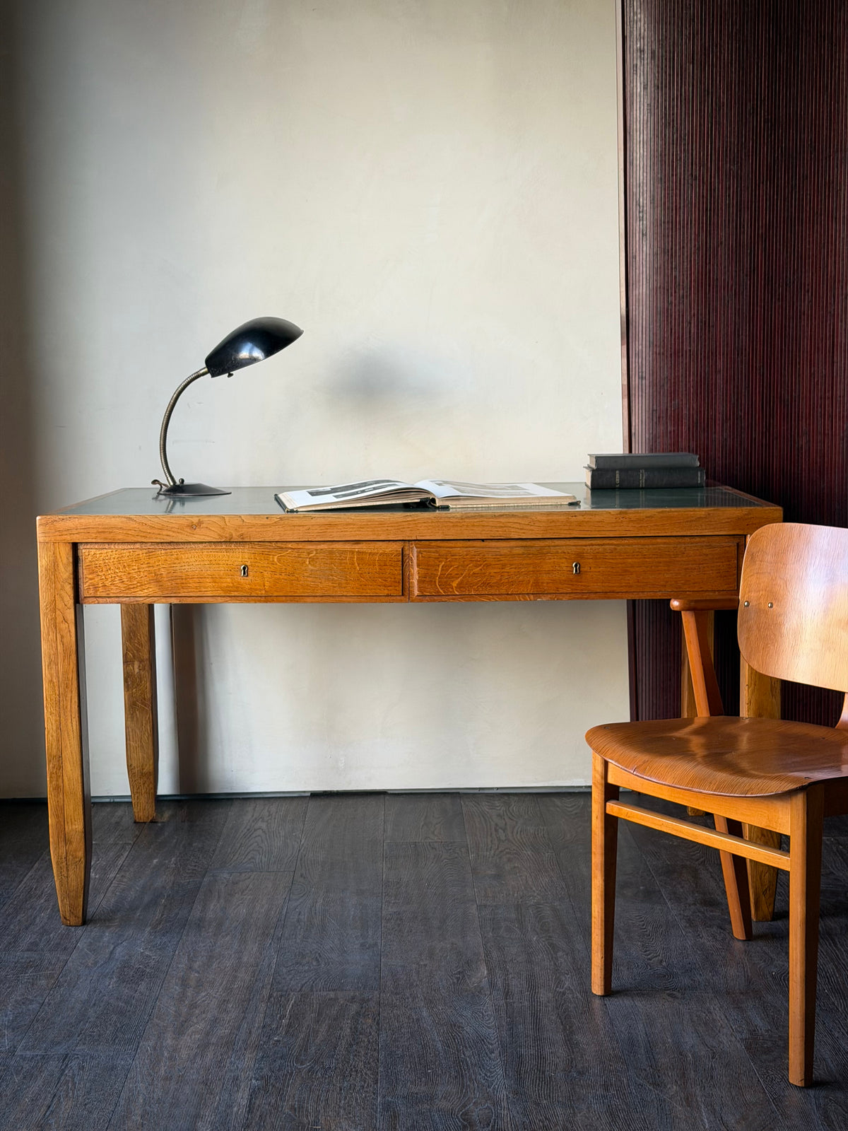 Italian Oak Writing Desk, 1920s