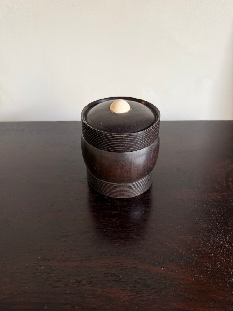 Sculptural Wood Lidded Vessel