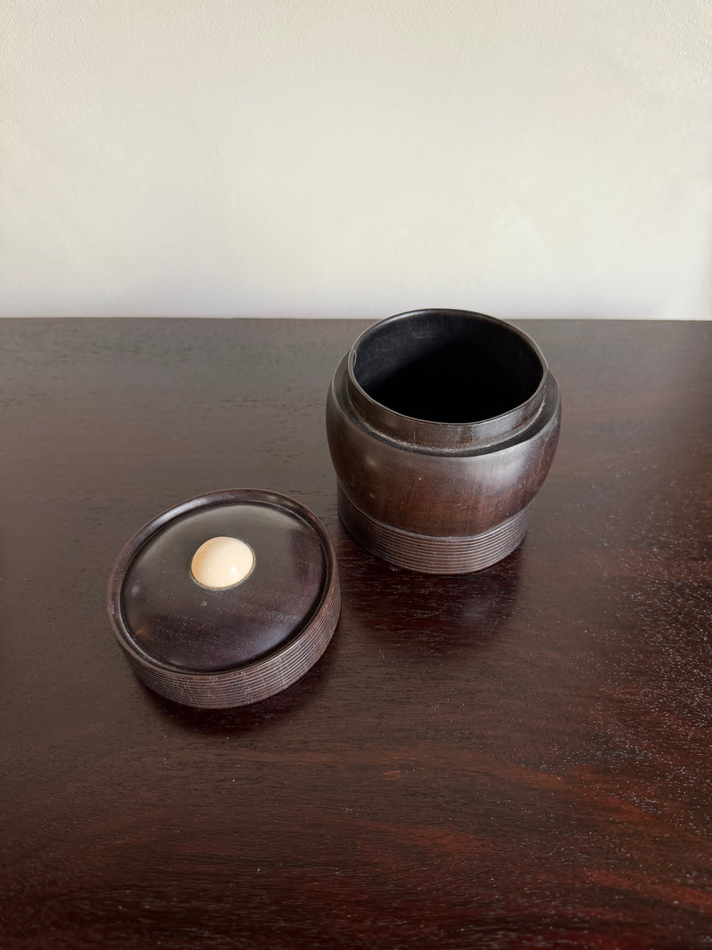 Sculptural Wood Lidded Vessel