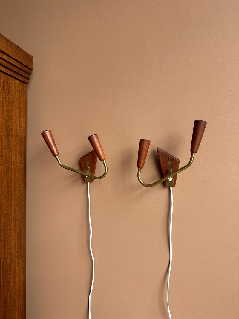 Mid-Century Wall Sconces, Pair