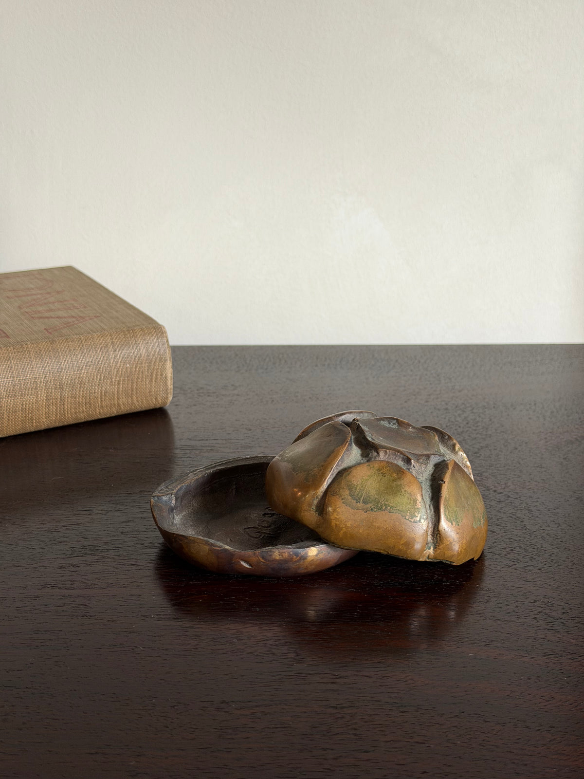 Sculptural Bronze Lidded Box, Signed G. Quadrio