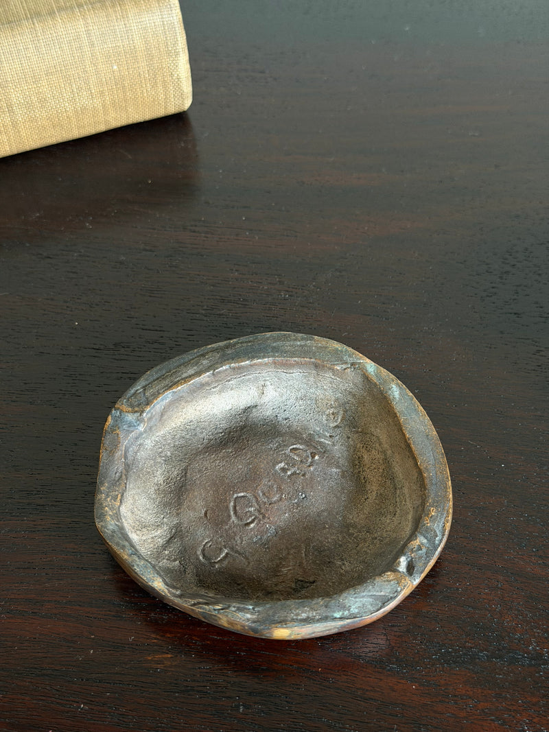 Sculptural Bronze Lidded Box, Signed G. Quadrio