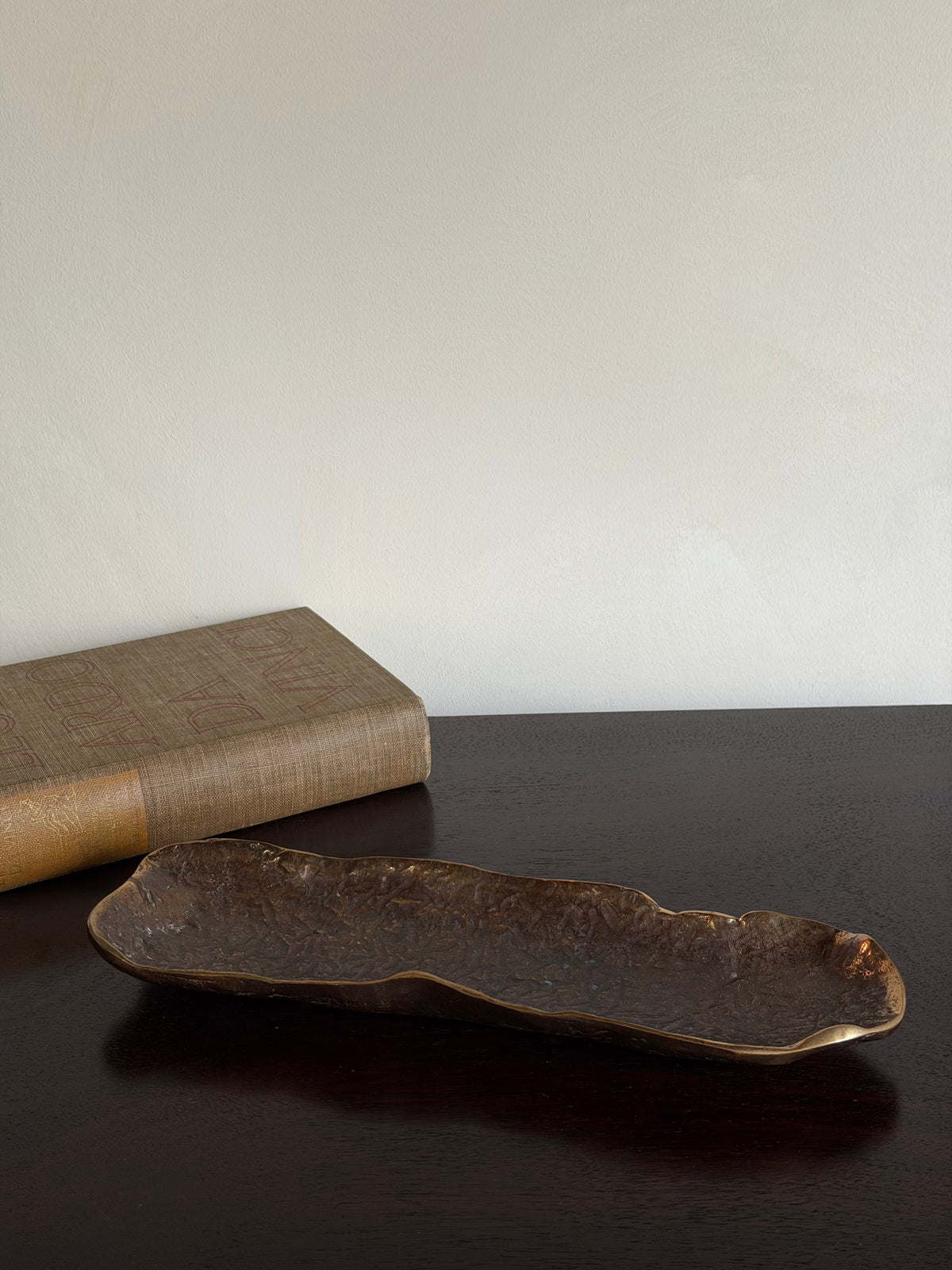 Vintage French Brutalist Bronze Vide-Poche Tray