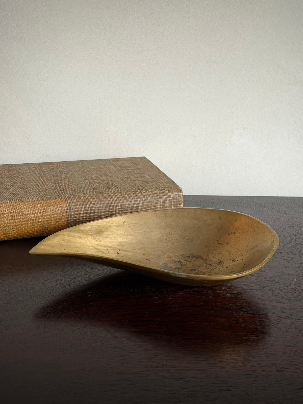 French Brass Teardrop Vide Poche, 1970s