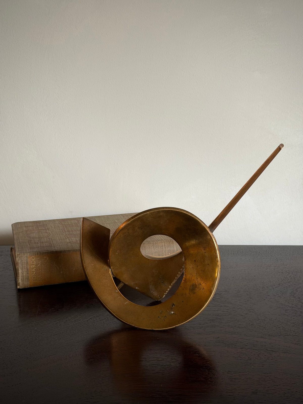 Vintage Modernist Brass Abstract Sculpture