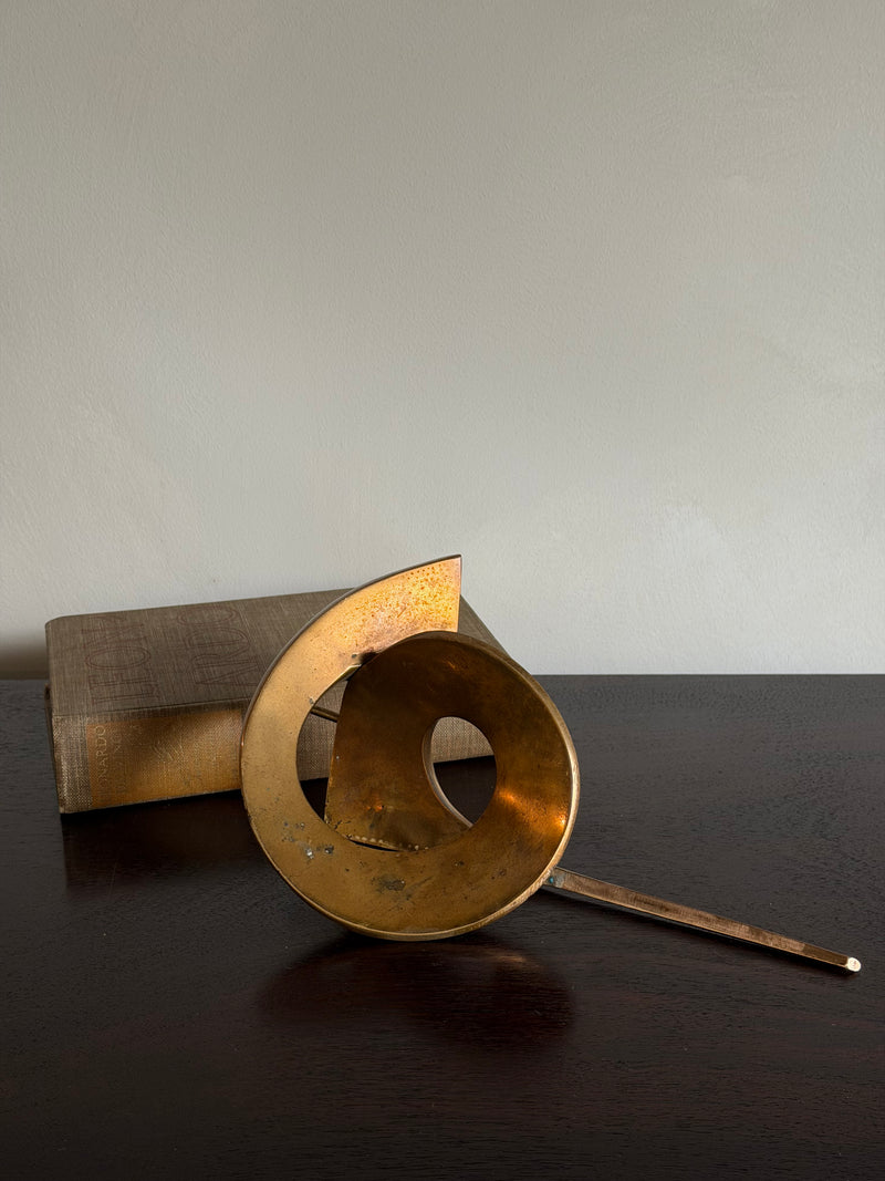 Vintage Modernist Brass Abstract Sculpture