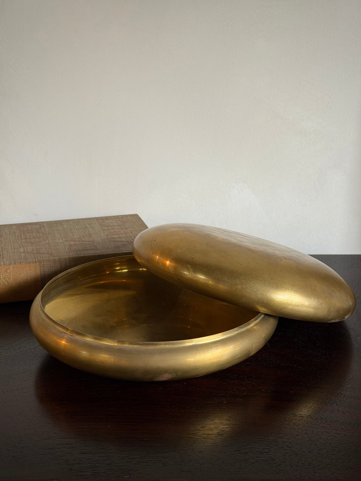 Large Hand Made Brass Lidded Vessel, circa 1970s